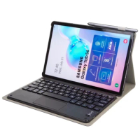 Factory wholesale luxury leather 10.4 inch p610 p613 p615 p619 tablet case cover with Wireless keyboard for samsung tab S6 lite