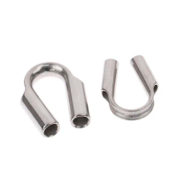304 Stainless Steel M2 to M8 Silver Cable Wire Rope Clamp Thimbles Rigging Hardware Chicken Heart Ring Fixing Workpiece