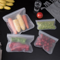 【Dagebeno荷生活】EVA透明食物保鮮袋 水果蔬菜食物密封袋 環保袋(XL號3個)