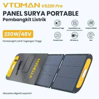 VTOMAN Flashspeed1500+VS220 Pro Portable Power Station 1500W Pembangkit Listrik Tenaga Panel Surya c