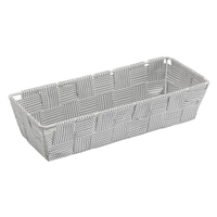 《VERSA》長方編織收納籃(白灰點) | 整理籃 置物籃 儲物箱