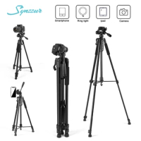 63"/160cm Professional Camera Tripod For Smartphone Stand Black Phone Tripod With Travel Bag &amp; Phone Holder For Canon Nikon DSLR