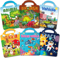 Reusable Sticker Book for Children 2-4 Years Old 6 Sets of Sticker Books for Toddlers Aged 1-3 and 2