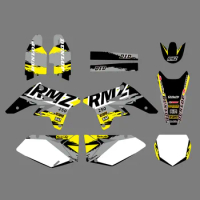 Motocross GRAPHICS BACKGROUNDS DECALS STICKERS Kits For Suzuki RMZ250 RM-Z 250 Z250 RMZ 250 2007 2008 2009