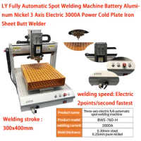 LY Fully Automatic Spot Welding Machine Battery Aluminum Nickel 3 Axis Electric 3000A Power Cold Plate Iron Sheet Butt Welder