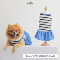 POMAPOO - Dress Kucing dan Dress Anjing Ella Tank Dress - ELLA BLUE, TANK DRESS - S