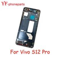 10PCS Middle Frame For VIVO S12 Pro Front Frame Door Housing Bezel Repair Parts