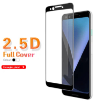 2.5D Arc Full Cover Tempered Glass Film For Google PIXEL 3 Screen Protector Glass Front Cover Film Glass White &amp; Black Cover