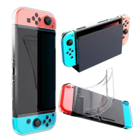 For Nintendo Switch TPU Soft Transparent Shell Protective Case Cover Frame Protector Dockable Compatible Game Console Accessorie