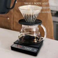 Tiny Drip Coffee Scale with Timer 3kg/0.1g High Precision Pour Over Drip Espresso Scale with Back-Lit LCD Display