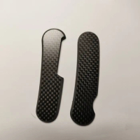 1 Pair Carbon Fibre Knife Handle Scale Patches for 85MM Wenger Delemont Series Swiss Army Knives DIY Replace Repair Grip Parts