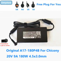 Original Chicony A17-180P4B 180W 20V 9A A180A063P Thin AC Adapter Charger For MSI GF75 10UEK-047RU GL66 GF66 Laptop Power Supply