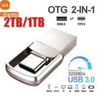 สำหรับ Original Xiaomi USB Flash Drive 2TB 1TB Type-C อินเทอร์เฟซ USB3.1แบบพกพา U Disk 512G 256GB 128G USB การ์ดหน่วยความจำสำหรับศัพท์ PC