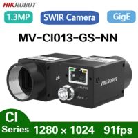 HikRobot SWIR Camera MV-CI013-GS-NN 1.3MP GigE 1/2" 91fps IMX990 400-1700nm Machine Vision Area Scan Industrial Camera