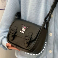 Sanrio Kawaii Kuromi Cambridge Bag Net Red with The Same Bag All-match Underarm Bag Shoulder Bag Japan and South Korea Gift