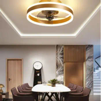 Modern Gold Black White Ceiling Fans Lights Led Ceiling Lamp For Bedroom Living Room 40/50cm Fan Ventilator Cooler Fan Lighting