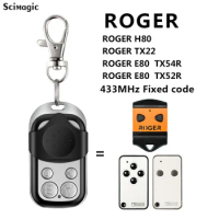 ROGER H80 TX22 TX54R TX52R Gate Garage Door Remote Control 433MHz Fixed Code