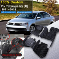 Non-hybrid Auto Car Floor Mat For VW Volkswagen Jetta Vento Pyeonghwa Zunma 1606 A6 1B 2011~2018 Anti-dirt Pads Car Accessories