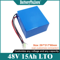 LTO 48V 15Ah Lithium titanate battery 40A BMS 20S LTO for 1000W 750W bike scooter bicycle AGV bakfiets vehicle +5A charger