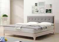 【尚品傢俱】HY-A152-04 哥本哈根洗白5尺布面床頭片 / 6尺布面床頭片