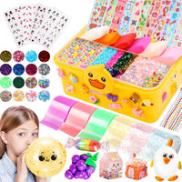 Duck Theme Nano Tape Bubble Kit for Kids 19.7Ft NanoTape with Nano Tape Squishy Maker kit with Glitt