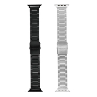 【蘋果庫Apple Cool】Apple Watch S7/6/SE/5/4 38/40/41mm 磨砂鋼錶帶