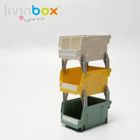 【livinbox 樹德】HB-1014摩艾疊疊收納盒三入組 