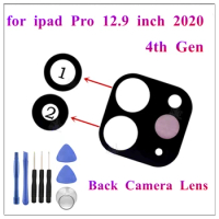 1Pcs Rear Back Camera Glass Lens for Ipad Pro 12.9 Inch 2020 4th Gen Camera Lens Without Frame Cover Adhesive Replacement Parts
