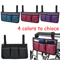 Folding Chair Organizer Bag Waterproof Wheelchair Armrest Side Storage Bag for Most Wheels and Mobile Equipment Accessories