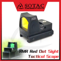 SOTAC Tactical RMR Red Dot Sight Scope Collimator Reflex Sights for Hunting Weapon Fit 20mm Weaver Rail