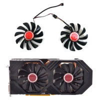 XFX 2PCS 95MMCF1010U12S FDC10U12S9-C 4PIN AMD RX580 590 GPU Graphics Card Fan for XFX RX 590580 VGA Graphics Card Cooling Fan