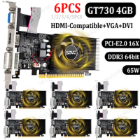 GT730 4GB DDR3 Graphics Card Desktop Gaming Video Card HDMI-Compatible VGA DVI PCI-E2.0 16X Low Profile Graphics Cards GT610 1GB