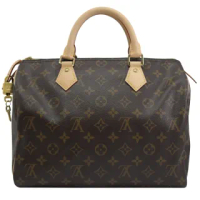 【Louis Vuitton 路易威登】LV M41108 Speedy 30 經典花紋附鎖組手提包波士頓包(現貨)