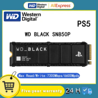 Western Digital WD_BLACK SN850P Game Drive NVMe SSD for PS5 Consoles PCIe Gen4 Sony version 1TB 2T 4T solid state drive 7300MB/s