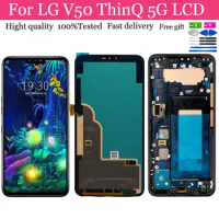 For LG V50 LCD Display Touch Screen Digitizer Assembly Replacement Parts For LG V50 V40 ThinQ V40 Display With Frame Repair Part