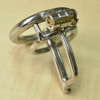 Prisoner Genuine Men's Stainless Steel Chastity Lock cb6000 Chastity Pants with Appliance Arc Snap Ring A279