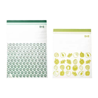 ISTAD 保鮮袋, 具圖案/綠色, 4.5 &amp; 6 公升