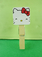 【震撼精品百貨】Hello Kitty 凱蒂貓 造型夾-KT木頭 震撼日式精品百貨