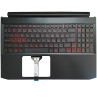 New Russian/US Keyboard For Acer Nitro 5 AN515-57 AN515-45 With Palmrest Upper Cover Case With Red Backlight
