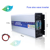 Household pure sine wave inverter 12V 24V 48V 60V to 220V car high power 6000W 5000W converter