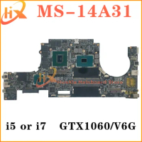 Mainboard For MSI GS43 MS-14A31 GS43VR MS-14A3 Laptop Motherboard i5 i7 7th Gen GTX1060/V6G DDR4
