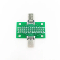 Male to Female Type c Test PCB board Universal board with USB 3.1 Port 20.6*36.2MM Test board NO pins