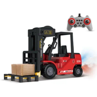 2.4g Remote Control Forklift Alloy Model Car Charging Lifting Crane Fork Spray Engineering Vehicle New Toy