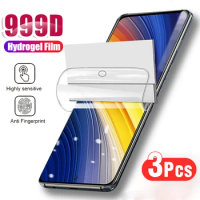 3PCS 999D Hydrogel Film for Poco X3 Pro Screen Protector Not Glass for Pocophone Poko Pocco Poxo Little X3 X 3 Pro X3Pro NFC 3X
