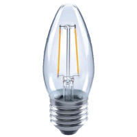 【Luxtek樂施達】高效能LED C35蠟燭型燈泡 2W E27 白光 10入(大螺頭 LED燈 燈絲燈 仿鎢絲燈)
