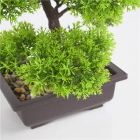 Artificial Plants Pine Bonsai Small Tree Pot Plants Fake Flowers Potted Ornaments for Home Decoration Hotel Garden Decoration