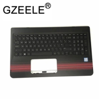 GZEELE New for HP Pavilion X360 15-BK 15T-BK 15-bk062sa 15-bk060sa KB keyboard bezel palmrest upper case black topcase cover