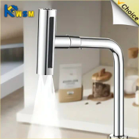New 4 Modes Waterfall Kitchen Faucet Universal 720° Swivel Spout Sprayer Bathroom Basin Water Tap Extender Rainfall Sink Mixer