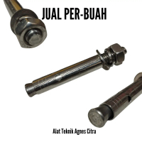 Dyna Bolt Stainless Steel m20 x 100 mm Dinabolt Baut Beton Tanam 20 x 10 cm ANTI KARAT