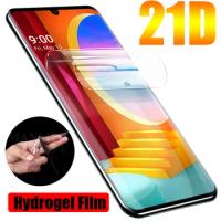 10D Silicone Hydrogel Sticker Film For LG Velvet G6 G7 G8X ThinQ Q7 Q6 Plus V20 V30 V40 V50 Wing 5G TPU Front Screen Protector
